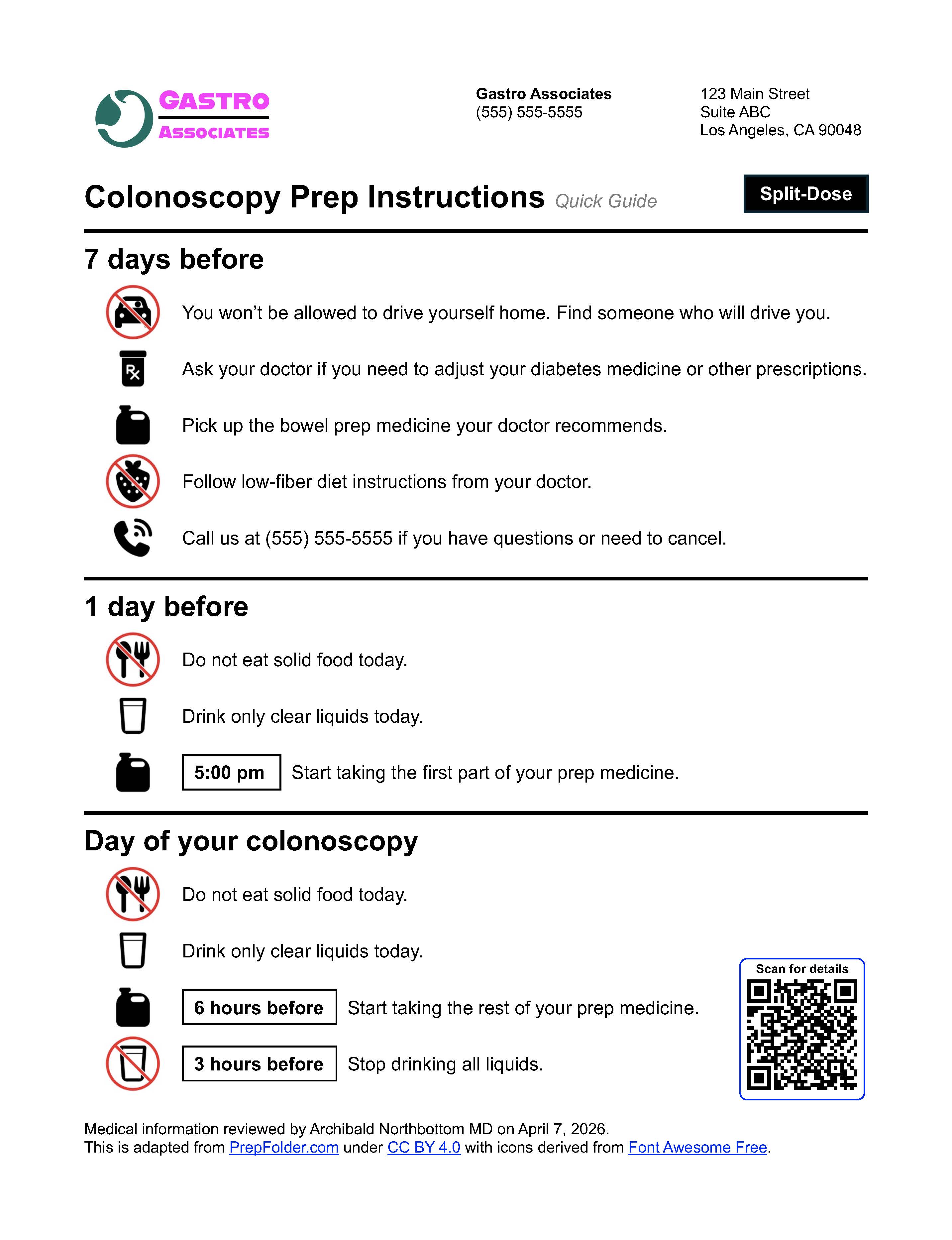 Quick guide example preview